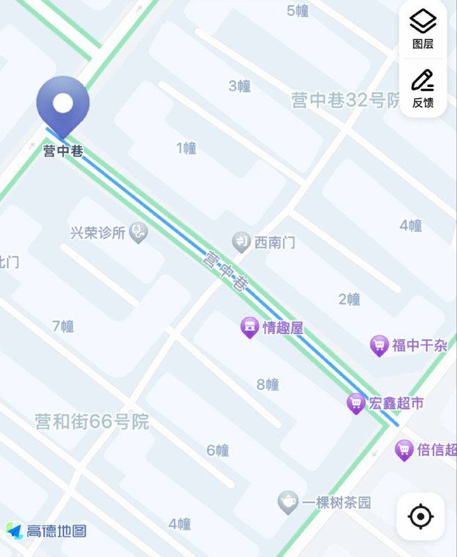 大概凌晨十二点半到营中巷，只有